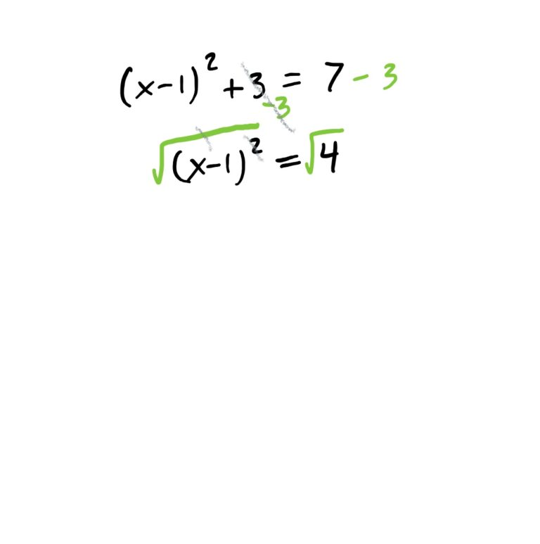 square root both sides to cancel the power 2