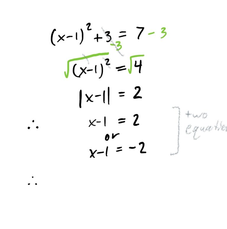 turns into two separate equations because of the absolute value