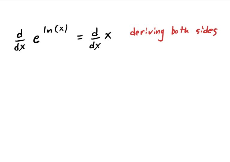 deriving both sides of the equation