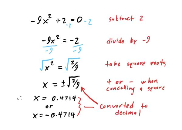 Solving for x