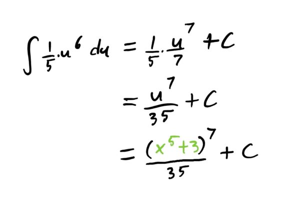 resubstituting in u=x^5+3