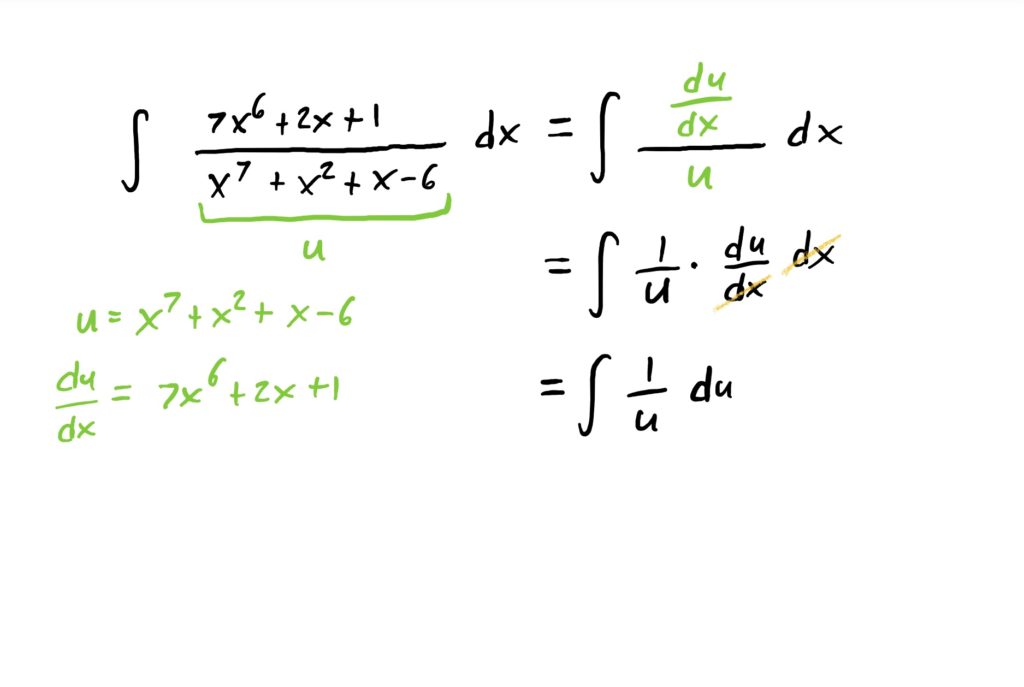 simplifying so that you now have an integral entirely in terms of u