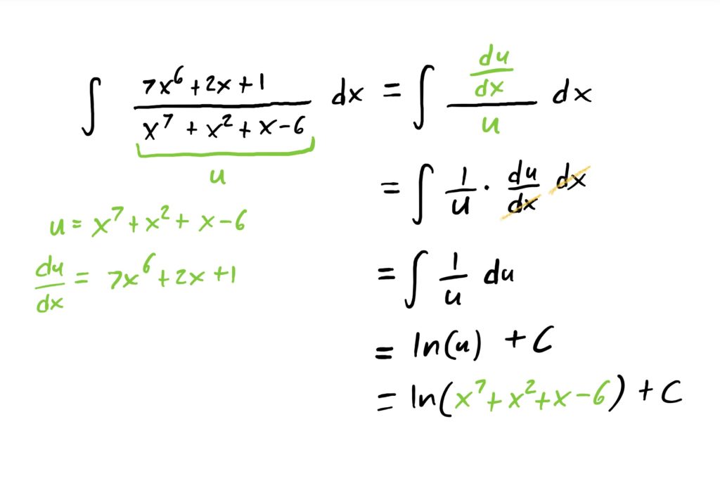 resubbing in u=x^7+x^2+x-6